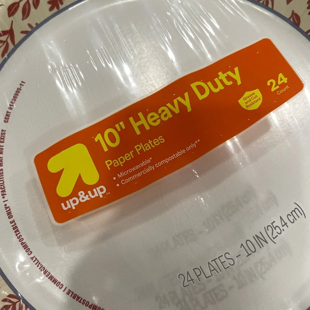 Red and White Paper Plates and Napkins Set